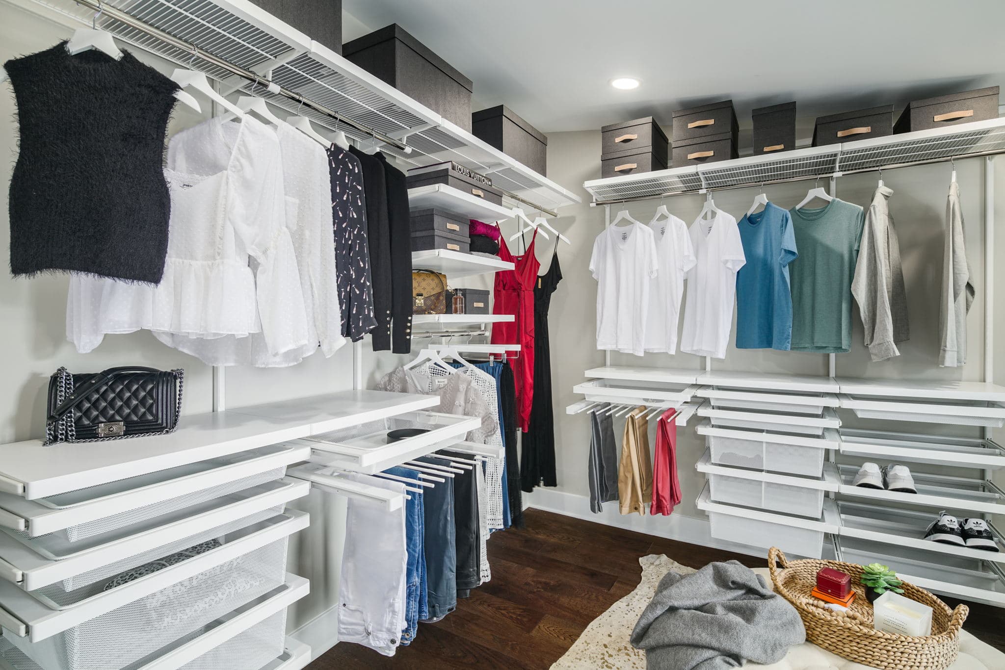 Photo of organized closet